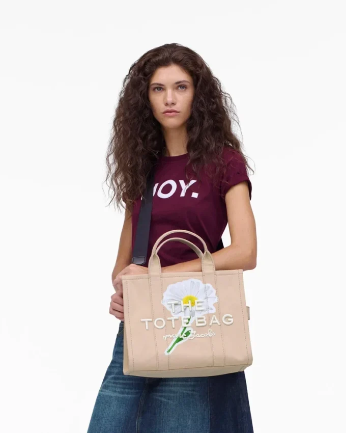 The Daisy Script Canvas Medium Tote Bag The Daisy Script Canvas Medium Tote Bag