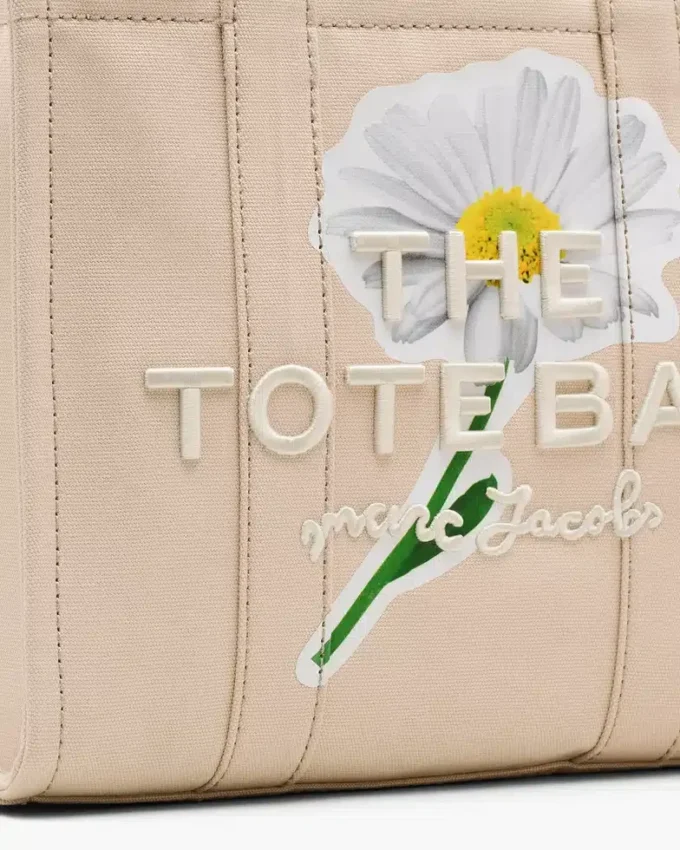 The Daisy Script Canvas Medium Tote Bag The Daisy Script Canvas Medium Tote Bag
