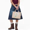 The Daisy Script Canvas Medium Tote Bag The Daisy Script Canvas Medium Tote Bag