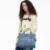 The Joy Denim Medium Tote Bag The Joy Denim Medium Tote Bag