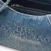 The Sack Bag mini in denim with a bow