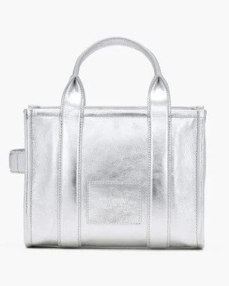 The small Metallic Leather Tote Bag