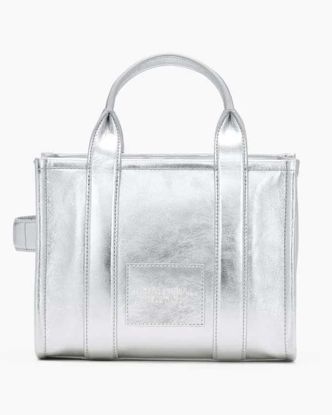 The small Metallic Leather Tote Bag