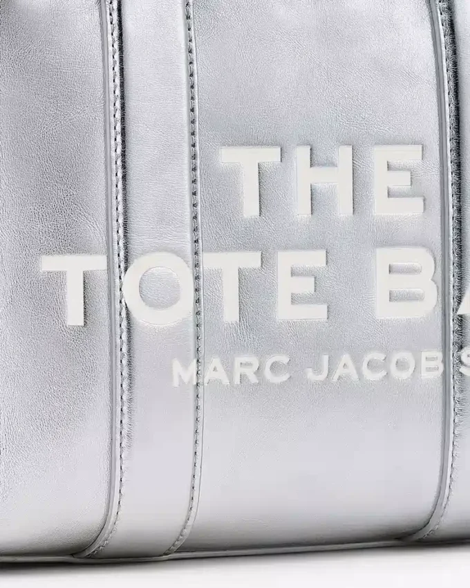 The small Metallic Leather Tote Bag