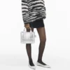 The small Metallic Leather Tote Bag
