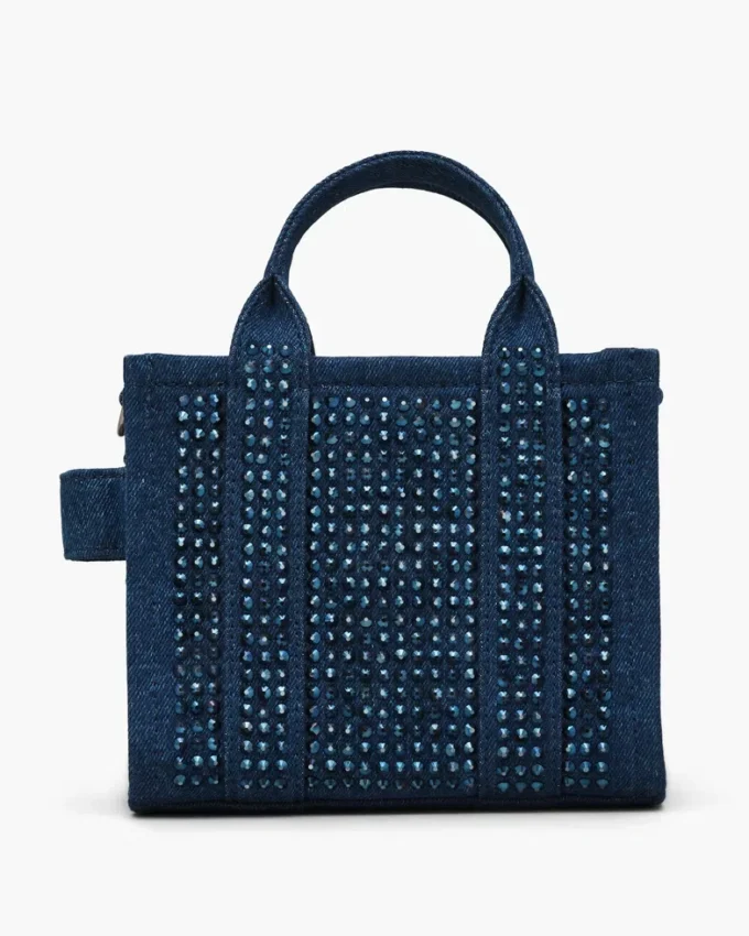 The Tote Bag in denim con cristalli The Tote Bag in denim con cristalli