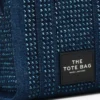 The Tote Bag in denim con cristalli The Tote Bag in denim con cristalli