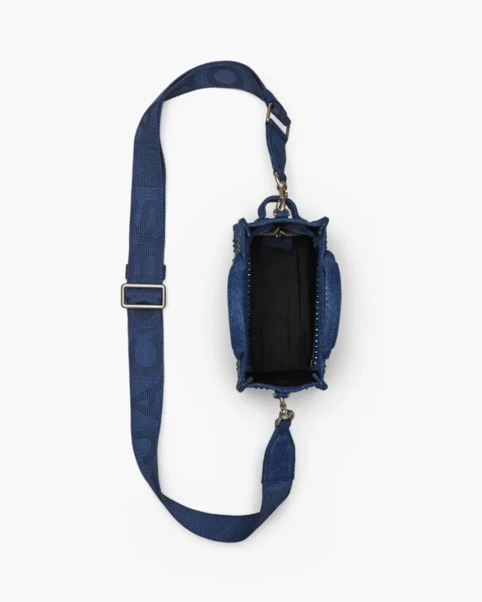 The Tote Bag in denim con cristalli The Tote Bag in denim con cristalli
