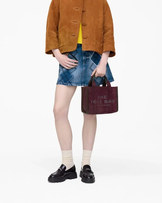 The Tote Bag piccola in pelle scamosciata The Tote Bag piccola in pelle scamosciata