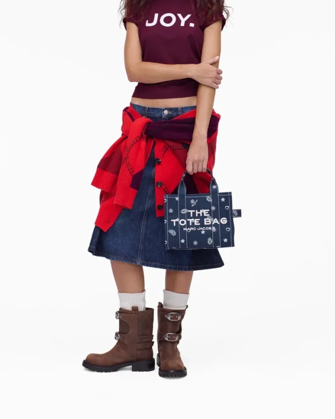 The Tote Bag piccola in tela Bandana The Tote Bag piccola in tela Bandana