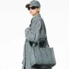 The Washed Monogram Denim Tote Bag The Washed Monogram Denim Tote Bag
