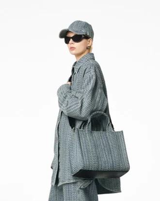 The Washed Monogram Denim Tote Bag The Washed Monogram Denim Tote Bag