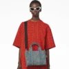 The Washed Monogram Denim Tote Bag The Washed Monogram Denim Tote Bag