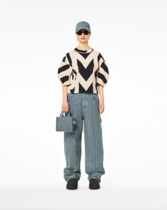 The Washed Monogram Denim Tote Bag The Washed Monogram Denim Tote Bag