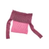 Top con spalle scoperte in maglia traforata