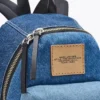 Zaino medio in denim color block Biker