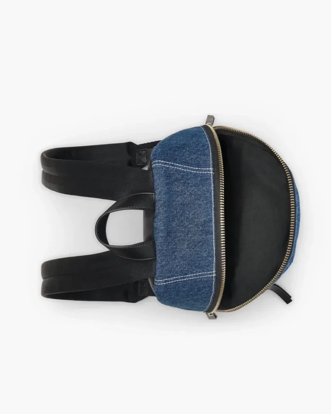 Zaino medio in denim color block Biker